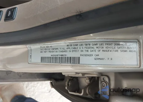 1999 Audi A6 2.8 Avant z USA, uszkodzony, nr VIN WAUDA24B7XN002361